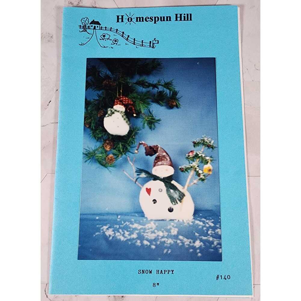 Homespun Hill Snow Happy 8" Snowman Ornament Pattern # 140 Uncut